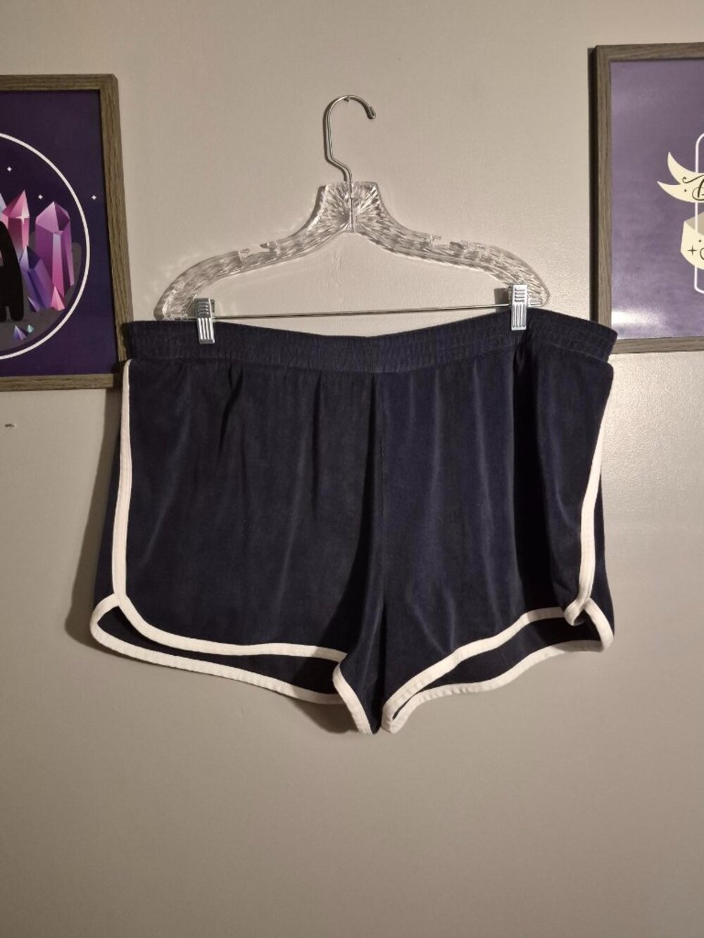 Dark Blue Terry Cloth Shorts